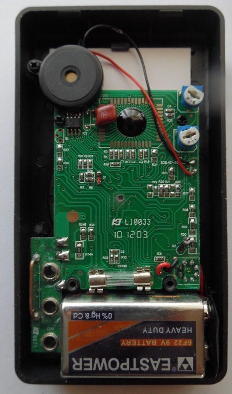 Printplaat en 9 volt voeding