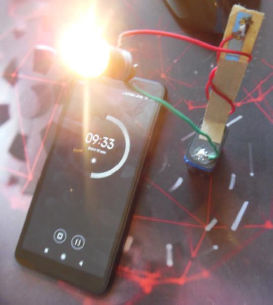 De stand is in gebruik.