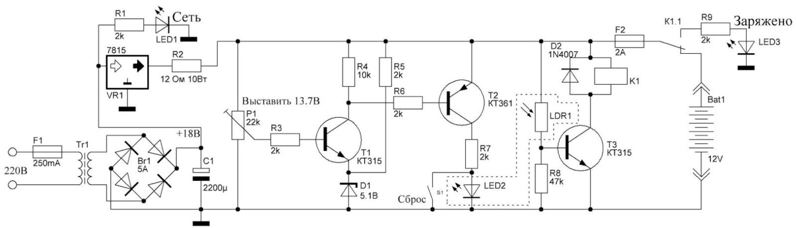 Laadcircuit voor een gelaccu